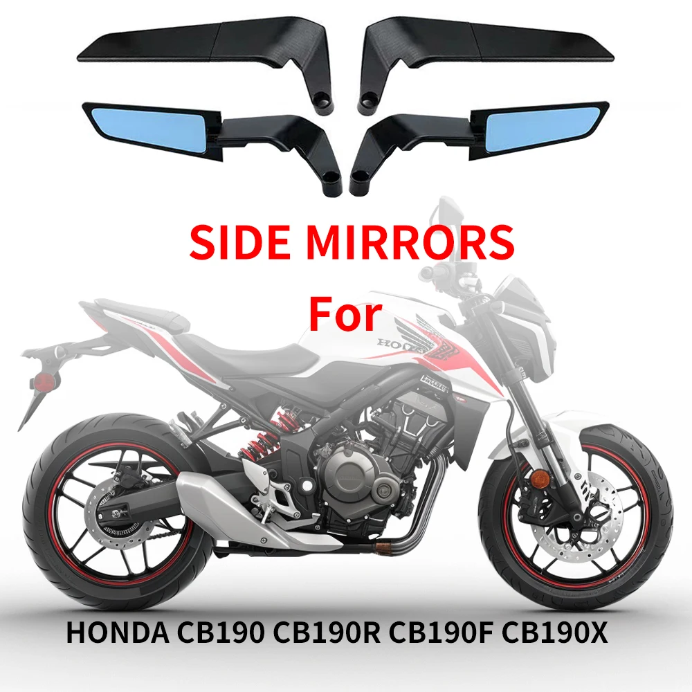 스텔스 윙렛 오토바이 거울, 조정식 회전 거울, 혼다 CB190 CB190R CB190F CB190X