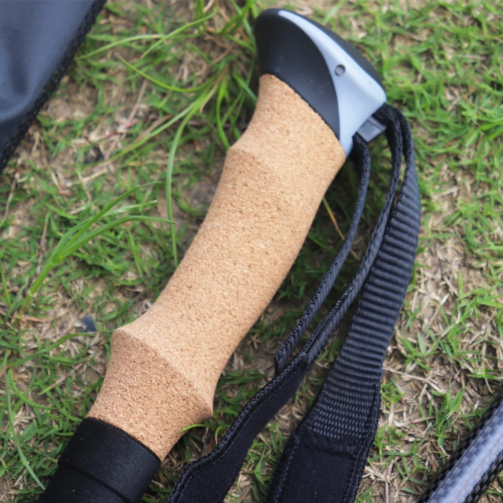 LIGHTEN UP 1/2pcs Folding Trekking Poles Carbon Fiber Collapsible Telescopic Sticks Lightweight Walking Stick Hiking Climbing Ca 4