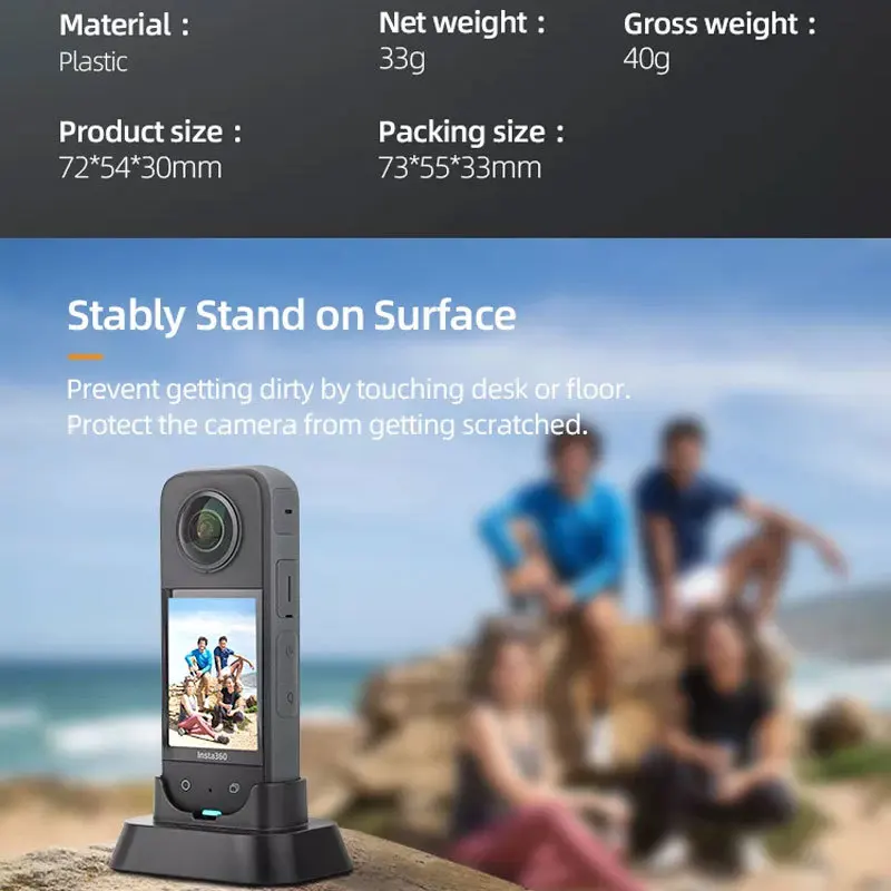 Insta360 X3 용 스탠드 베이스, 데스크탑 스태빌라이저 지원 홀더, 스포츠 카메라 액세서리