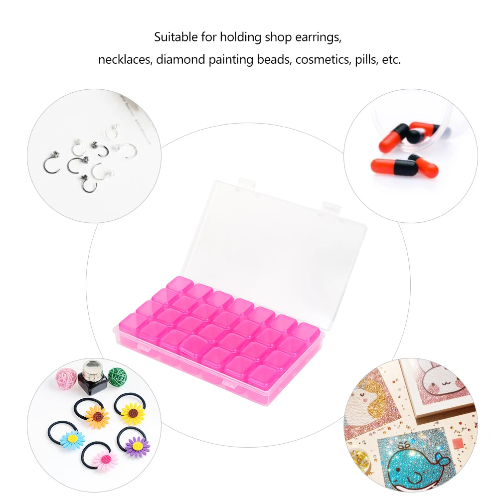 28 Grids Portable Pill and Jewelry Organizer