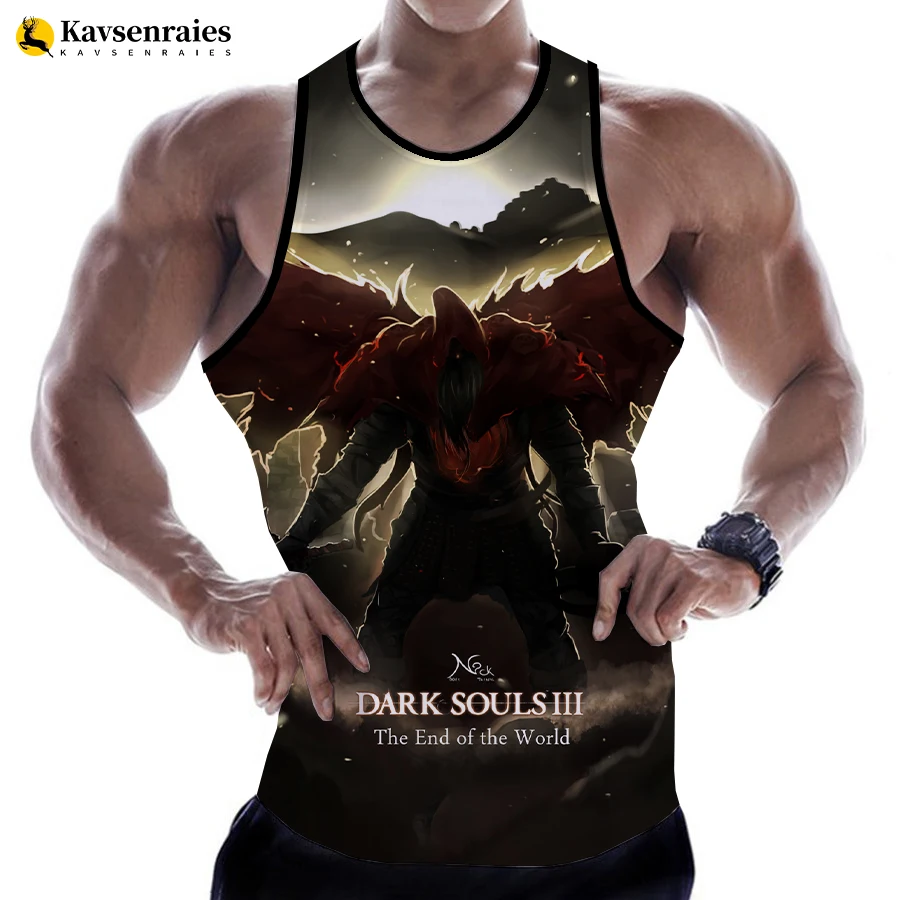 

Hot Game Dark Souls 3D Printed Tank Tops Men Summer Vest Women Casual Dark Souls Sleeveless T-shirt Hip Hop Oversized Tops 6XL