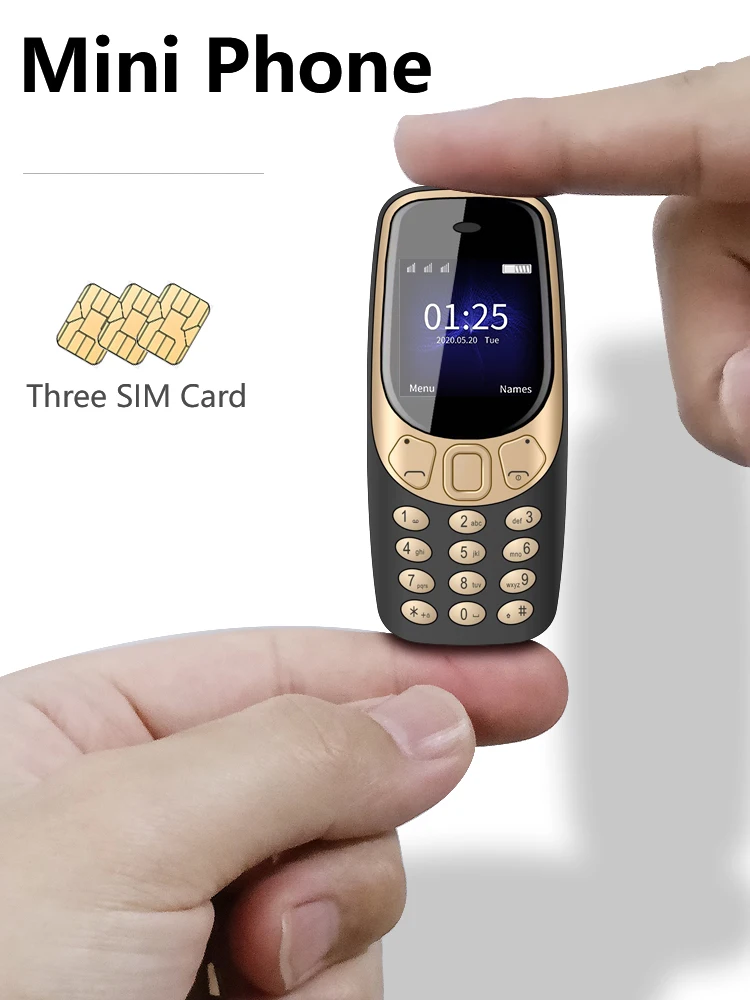 SERVO Q3308 PRO 3 SIM Card 3 Standby Mini Mobile Phone Bluetooth Dial