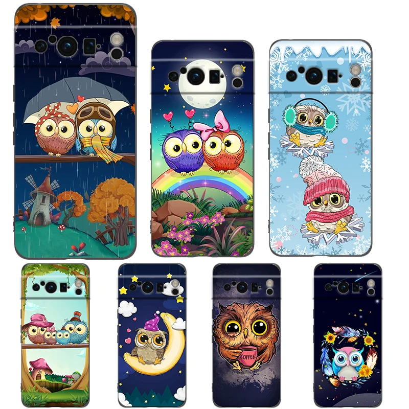 Adorable Cartoon Owl Shockproof Silicone Phone Case Cover