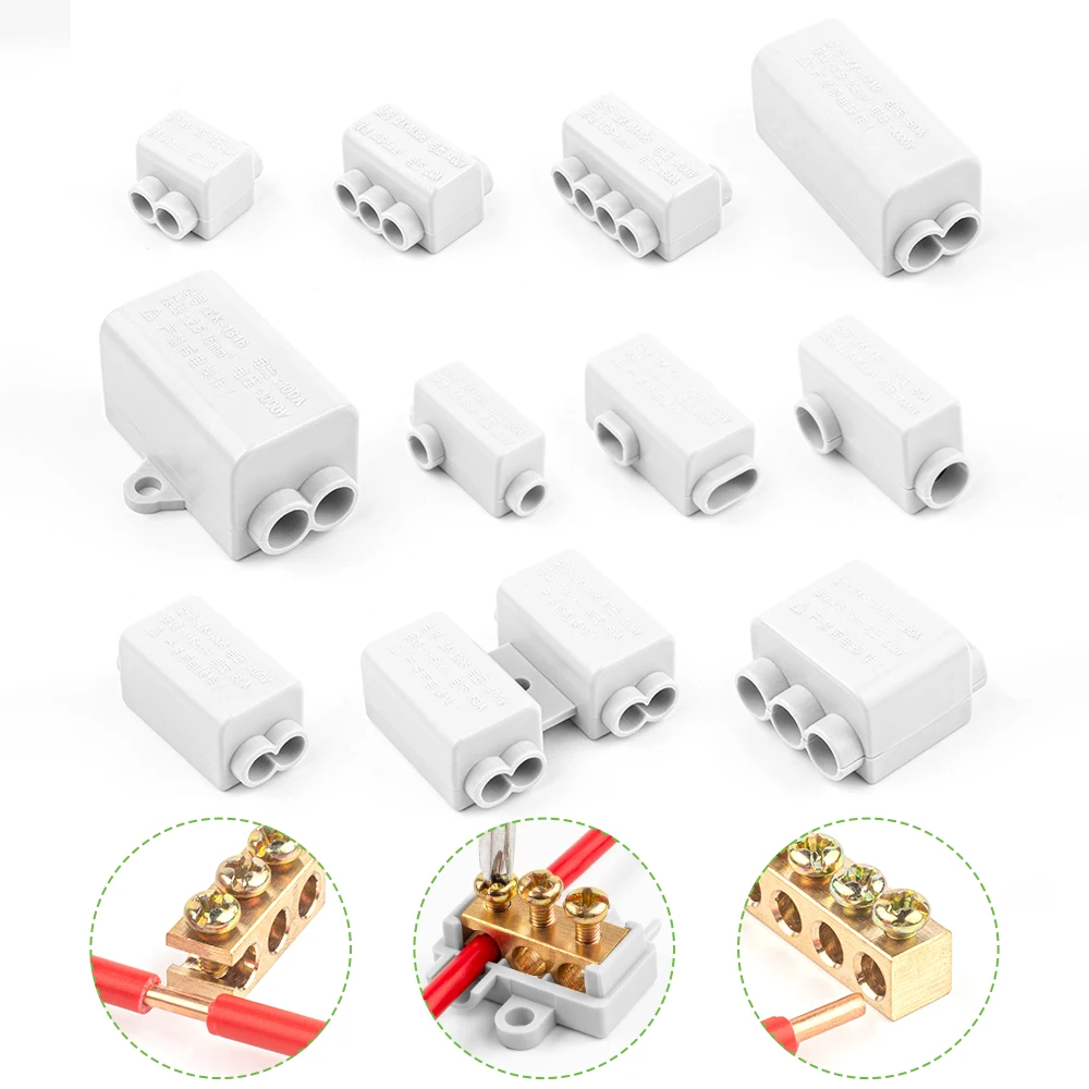10/25PCS 1 ในหลาย Out High Power ไฟฟ้าสาย Splicing Quick Wire Connector กล่องสกรูสายไฟเทอร์มินัลพร้อม 1