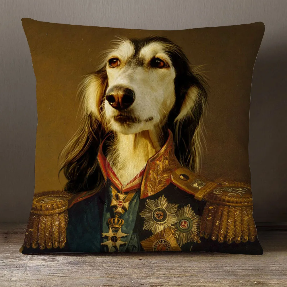 Poodle Schnauzer Dog Animals Poster Cushion Cover Portrait