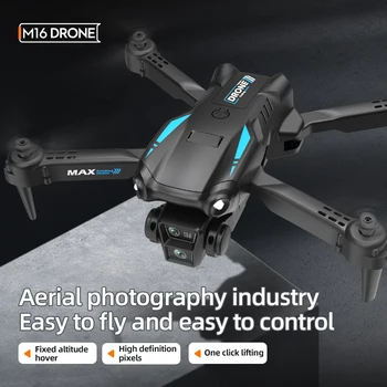 Drone M16 con Telecamera HD 8K, Quadricottero Telecomandato, Velivolo a Quattro Assi con Mantenimento dell'Altitudine e GPS, Giocattolo Volante per Fotografia Aerea