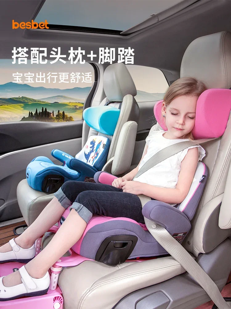 

Besbet Children's Car Safety Seats for Children Over 3 Years Old with Raised Cushions Easy To Carry in Car