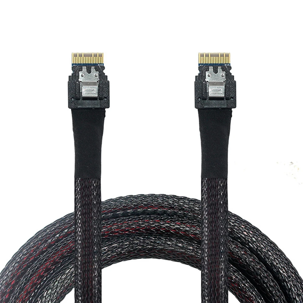 

Cablecc PCI-E Slimline SAS 4,0 SFF-8654 4i 38pin узловой тонкий целевый Кабель SAS 50 см