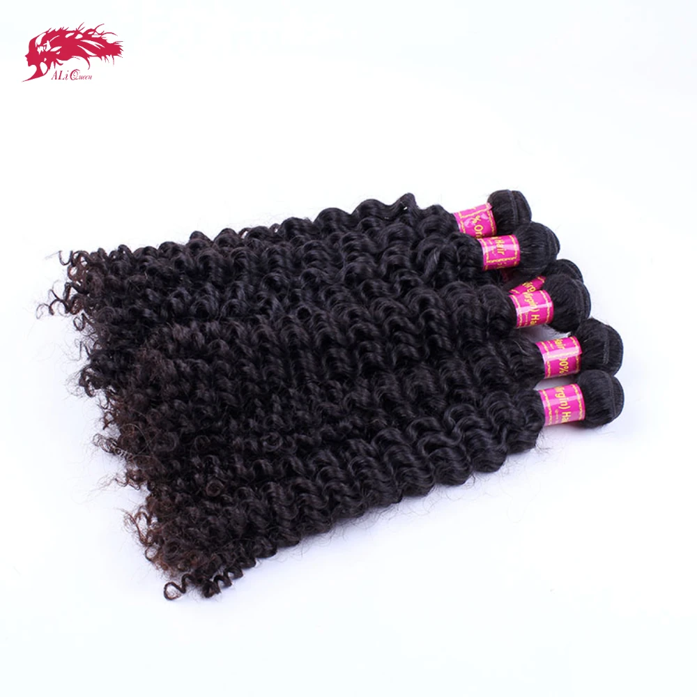 Ali Queen 10A Unprosseded Raw Virgin Hair Bundles 1Pcs Whosales Price 34 36 Inch Brazilian Deep Wave Human Hair Weave 2