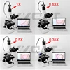 1X 0.35X 0.5X 0.63X Focusable Microscope C mount Adapter Trinocular Reduce Lens CCD Camera Adapter for Olympus Microscope 6