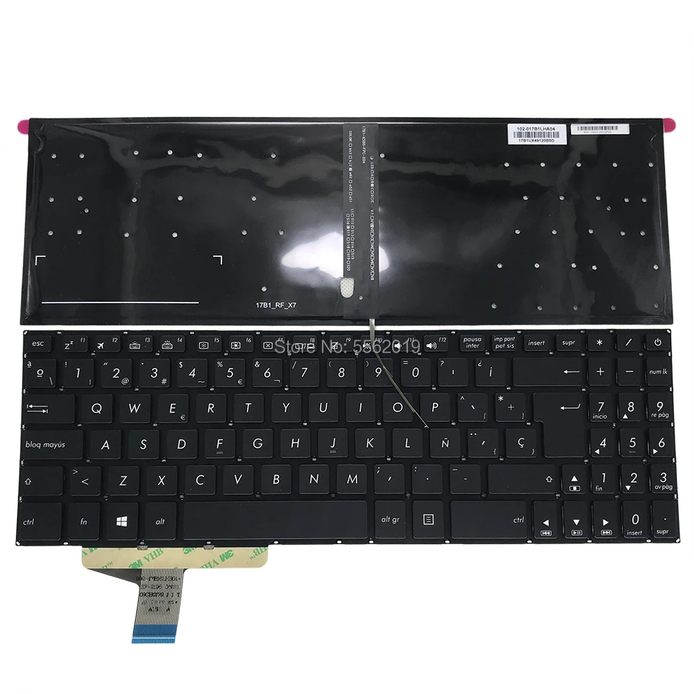 Nuova Tastiera Sp Spagnola Per Asus Vivobook N580 N580V M580 X580Vd X580 Con Retroilluminazione