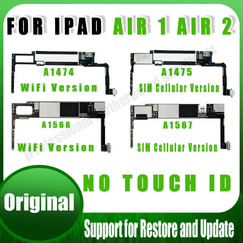 Scheda Logica Icloud Gratuita Per Ipad 5 6 Air 1 2 Scheda Madre A1566 A1474 A1475 Scheda Madre Cellulare Wifi E Wifi Per Ipad Air1 Air2