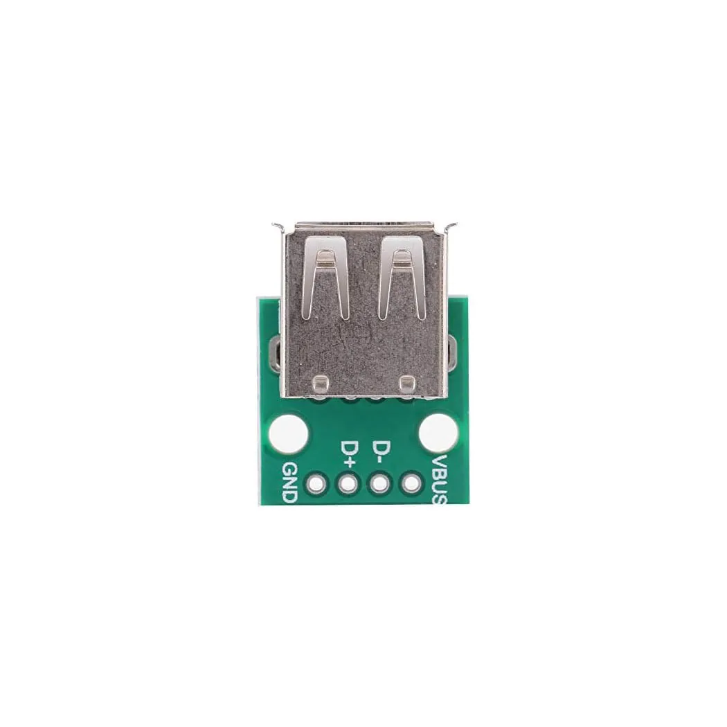 USB 타입 A 암형 보드 2.54mm 피치 커넥터 4핀 DIP 소켓 보드(전원 공급용)