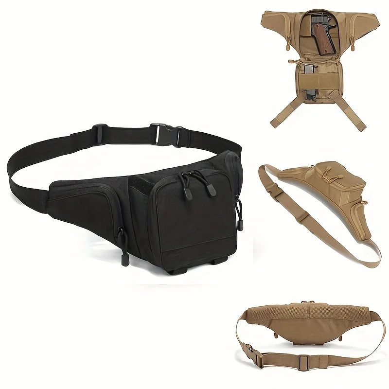 Hunting Gun Holster Bag Waist Chest Outdoor Tactical Military Camping Shoulder Sling Gun Waist Shoulder Fishing Riding Bike Bag