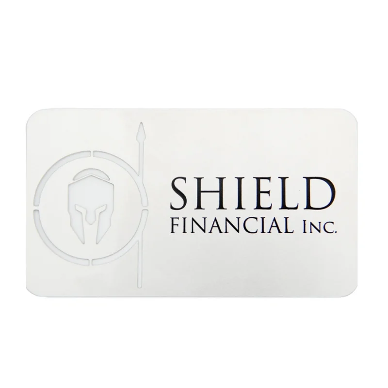 

OEM custom design logo engraved business card metal