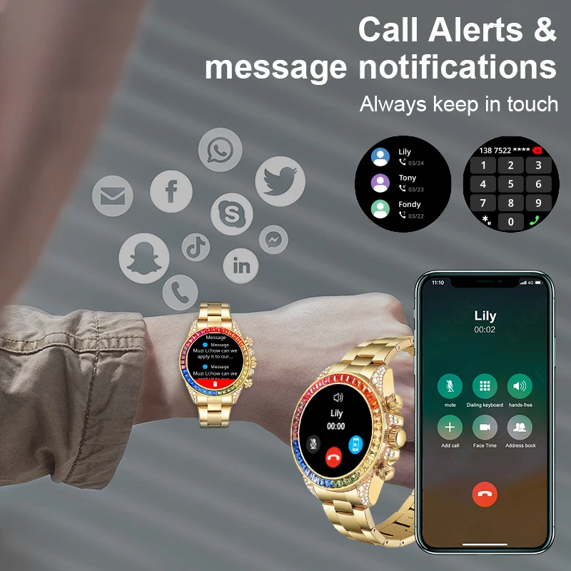 LIGE Ͻ  Ʈ ð 1.43 Amoled 3D ȭ 466*466  ȭ ǰ  QR ڵ    Smartwatch