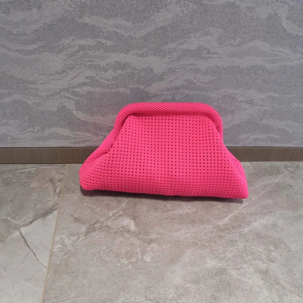 Storage Bag Polyester Summer Beach Clutch Bag Soft Elastic Small Crochet Handbag Breathable Large Capacity Purse Party Сумка