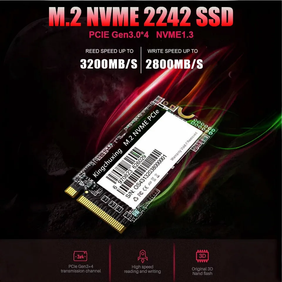 中古 M.2 NVMe SSD 2242 1TB　⑤⑥⑦セット Kingchuxing M.2 2242 NVMe PCIe3.0 SSD 1TB 512GB 256GB ラップトップ