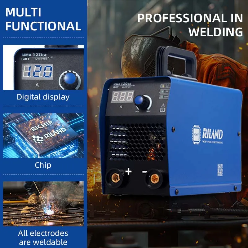RILAND 110/220V ARC Welding Machine Stick Welder with Synergic Control, Mini Welder with LCD Digital Display for Home Beginner 5