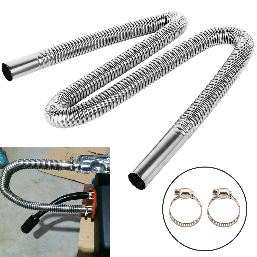 120/200CM Exhaust Pipe Stainless Steel Flexible Exhaust Hose Diesel Gas Vent Hose for Car Air Diesel Parking Heater Accessories