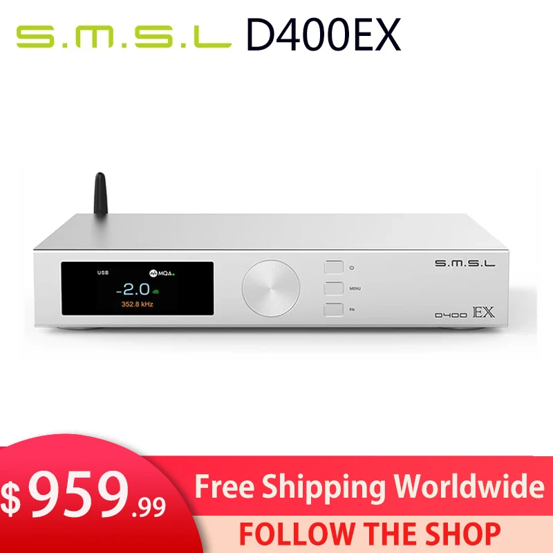 Smsl D400EXオーディオdac AK4191 AK4499EX旗艦dacチップOPA1612A LME49720 XU316  MQA-CD DSD512ビット/768 125khz blutetooth