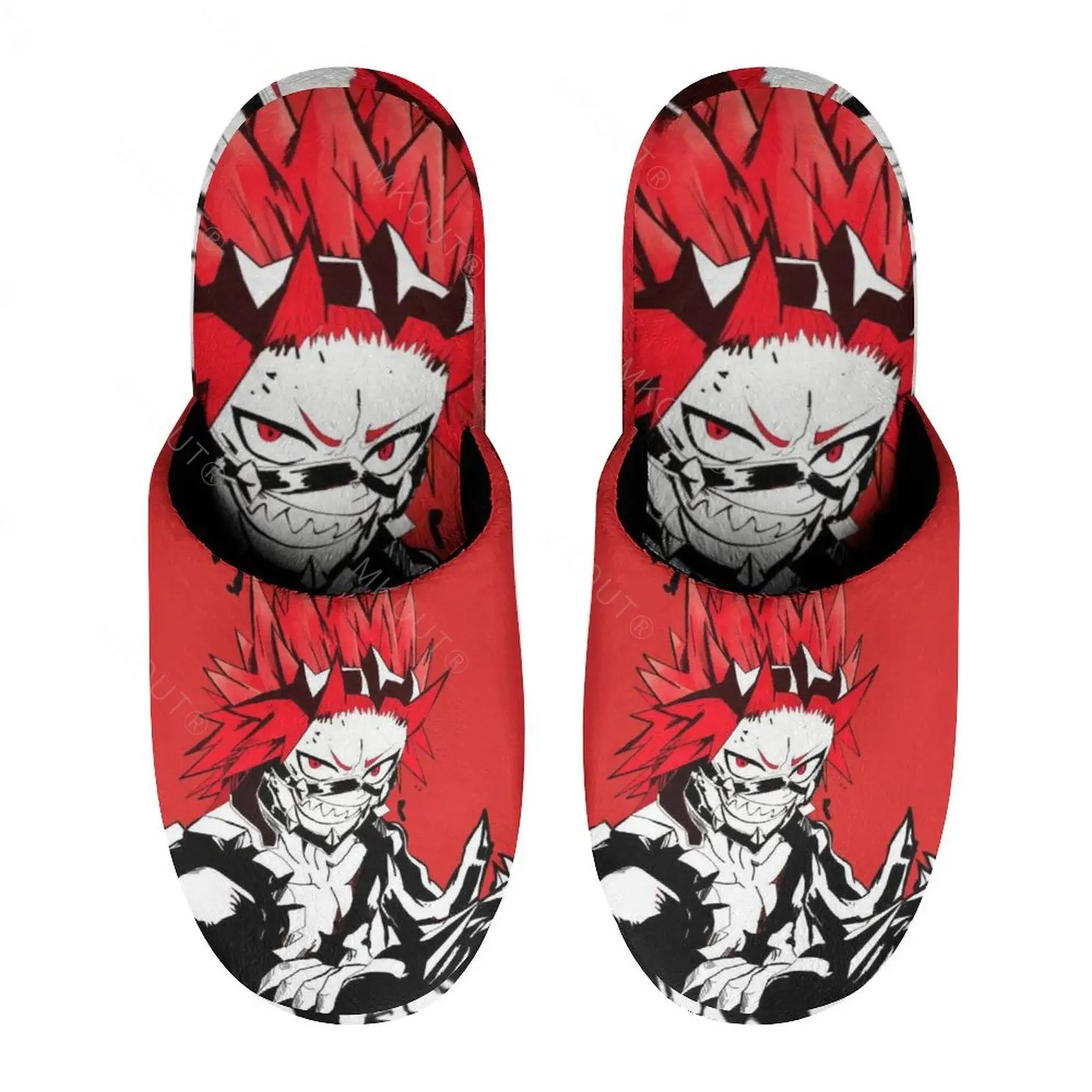 

Теплые хлопковые тапочки Kirishima Eijiro (2) для мужчин и женщин, толстая мягкая подошва, нескользящая пушистая обувь, домашние тапочки, мюли