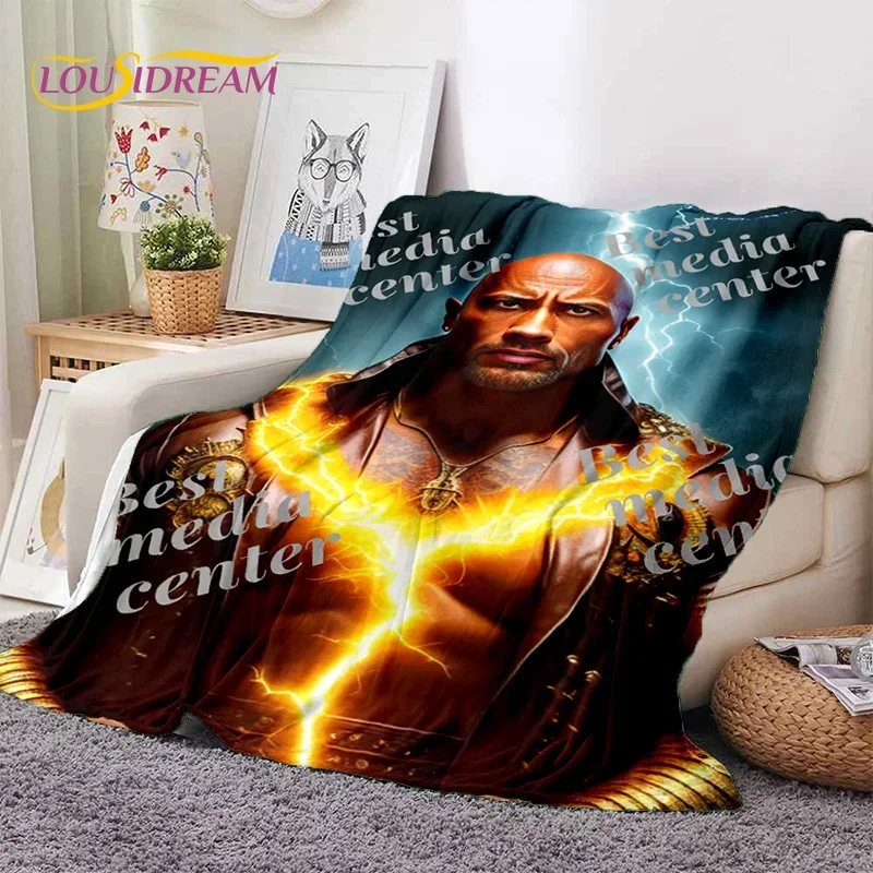 3D The Rock Dwayne Johnson Actor Soft Flannel Blanket,Throw Blanket Comfortable Blanket for Picnic Beds Sofa Home Bedroom Gift 2
