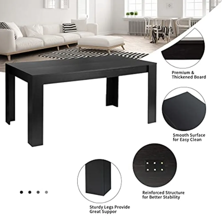 9-Piece Wood Dining Table Set 4