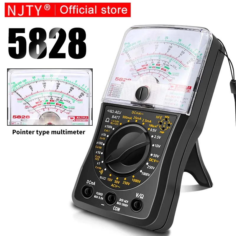NJTY5828PointerMultimetersACDCMeasureICEOHFEwithTesterPen