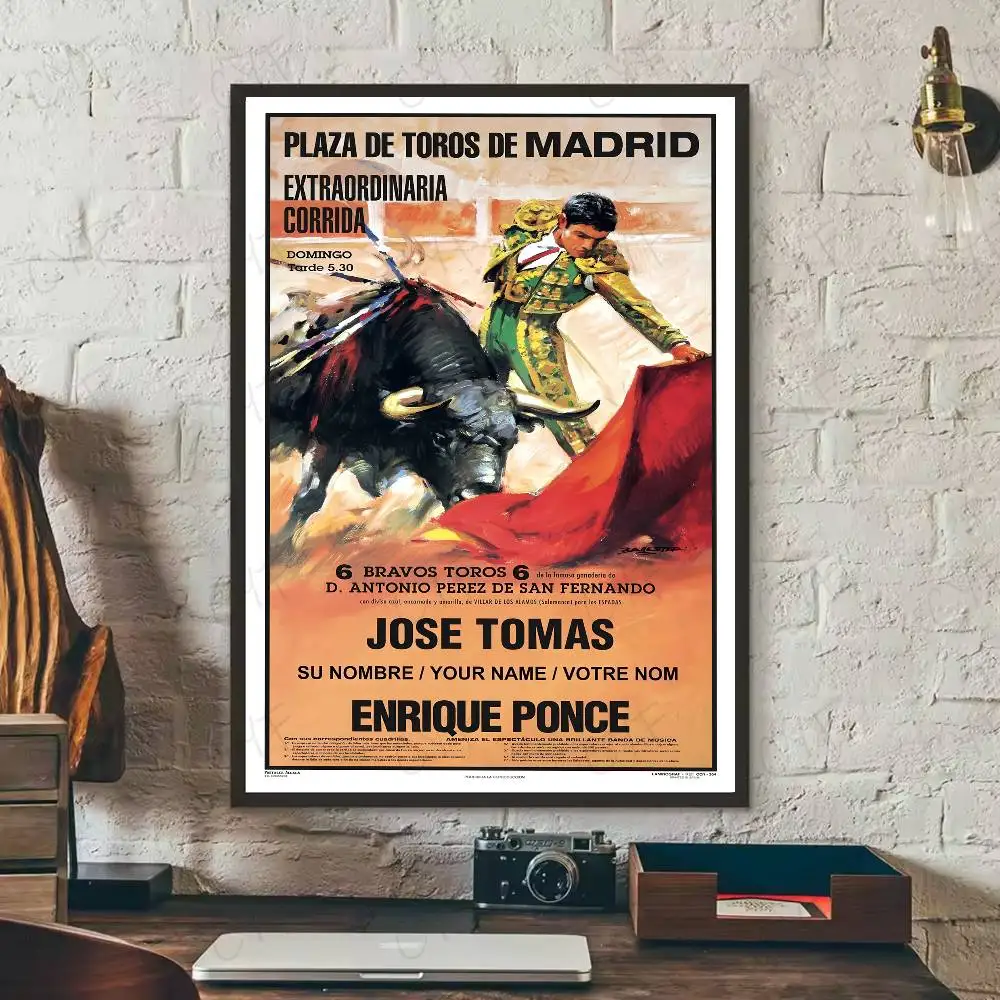 Spanisches Stierkampf-Poster, wasserdicht, Wandkunst-Aufkleber für Bar, Wohnzimmer, Vintage-Raumdekoration, hochwertiger Druck, Geschenk – Detail 12