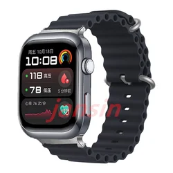 Ocean Silicone Sport Watchband - Replaceable Wristband Accessory for Sliver Connector (Midnight)