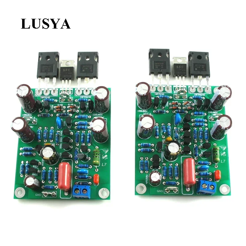 

Lusya 2pcs Class AB MOSFET L7 Audio Power Amplifier Dual Channel Amplifier Board 350W*2 DIY/finished