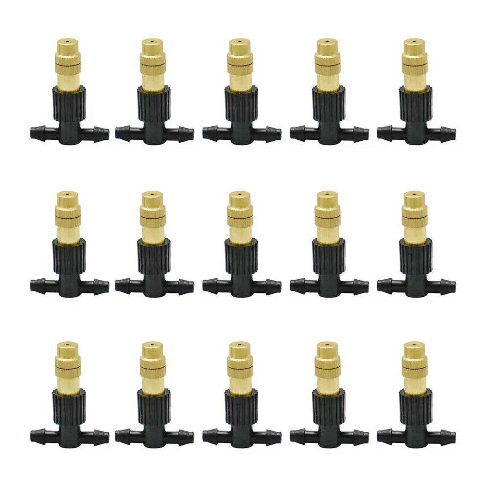 5-100Pcs Outdoor Misting Cooling System Garden Irrigation Watering 1/4'' Brass Atomizer Nozzles 4/7mm Hose Garden Sprinkler Head garden sprinkler irrigation sprinklers garden irrigation nozzle drip irrigation sprinklers garden sprayer nozzles