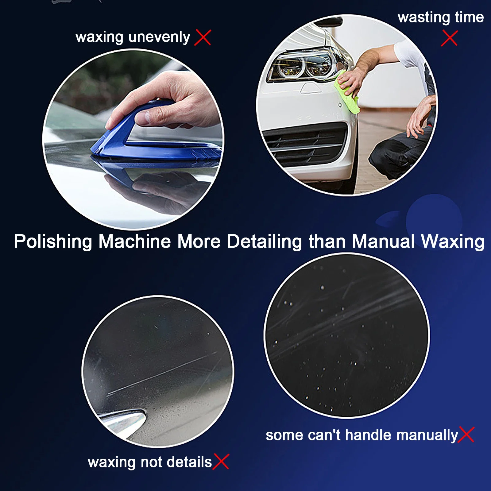 Portable Wireless Polishing Machine Mini Polishing Tool Car Polisher Waxer Car Cleaning Waxing Scratch Repair Tools car polisher