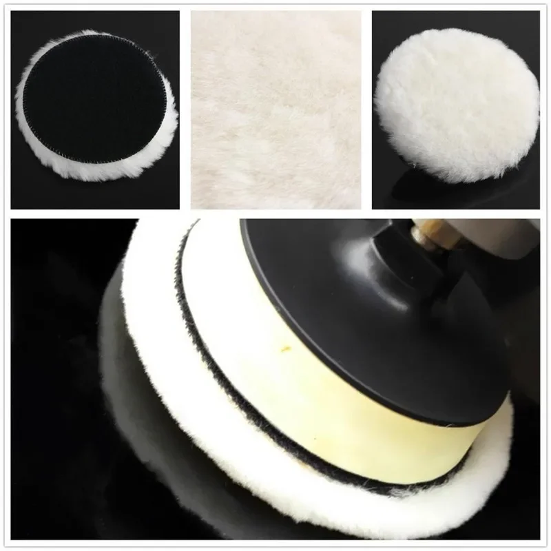 Premium Wool Polish Pad - Multi-Size Disc for Car Waxing & Paint Care