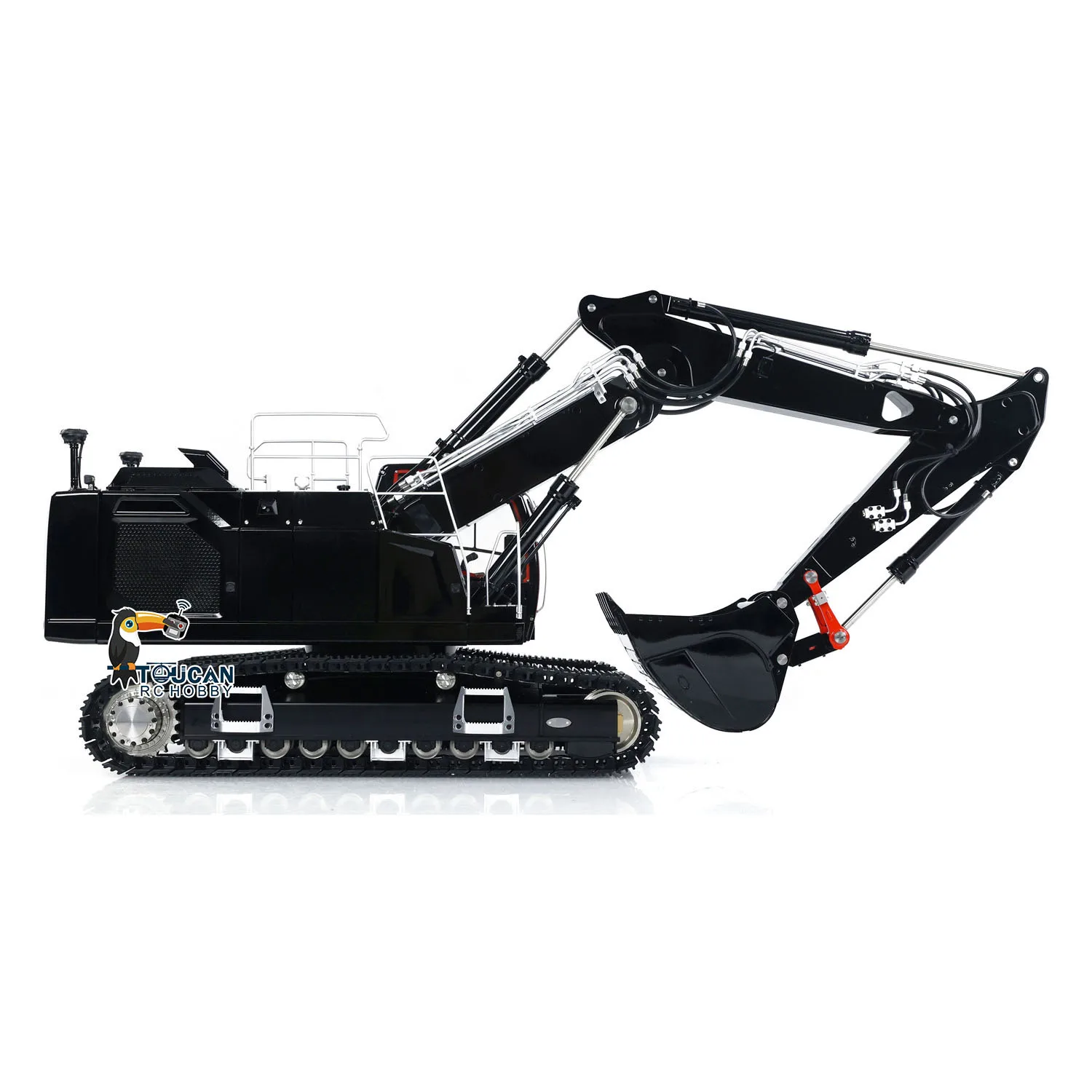 LESU 945 RC Hydraulic Excavator 3-Arm Metal Digger RTR 1/14 Remote Control Heavy Duty Machine PL18EV Lite Light System Toy Model 4