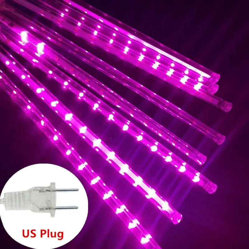 Meteor Shower Rain Lights 2024 Christmas Lights Outdoor Waterproof Icicle Tree Lights for Halloween Yard Party Patio Xmas Decor