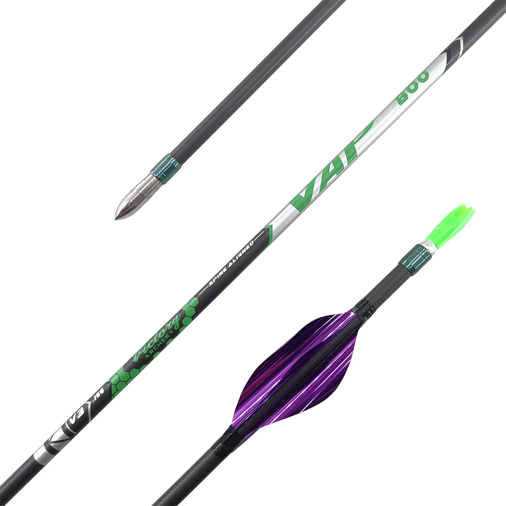 

Archery Carbon Arrows Spine 350-1000 1.8 inch Spin Vanes for Compound Recurve Bow Longbow Hunting
