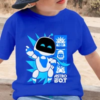 New Astro Bot T-shirt Kids Cute Cartoon Figure Graphic T Shirt Boys Girls Casual Short Sleeve Tops Creative Robot Fashion Tshirt 1