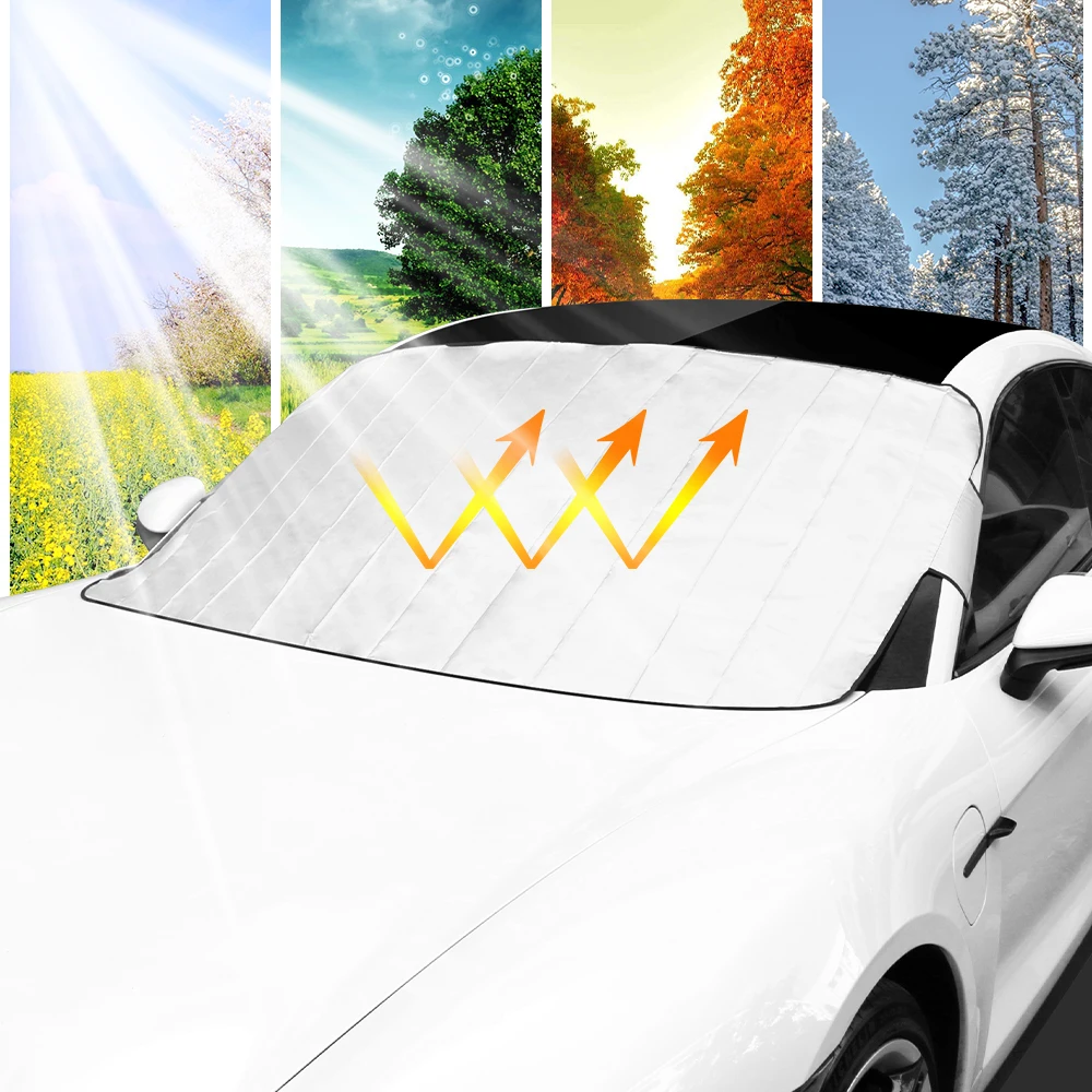 Car Front Windshield Cover Sun Shade With Suction Cup Protective Snow Ice Dust Frost Accessories for Volvo XC60 XC 60 2009 -