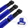 3 PCS Socket Organizer 1/2 3/8 1/4 inch Drive Socket Rail Holders Heavy Duty Socket Racks, Black Rails with Red Blue Black Clips 5