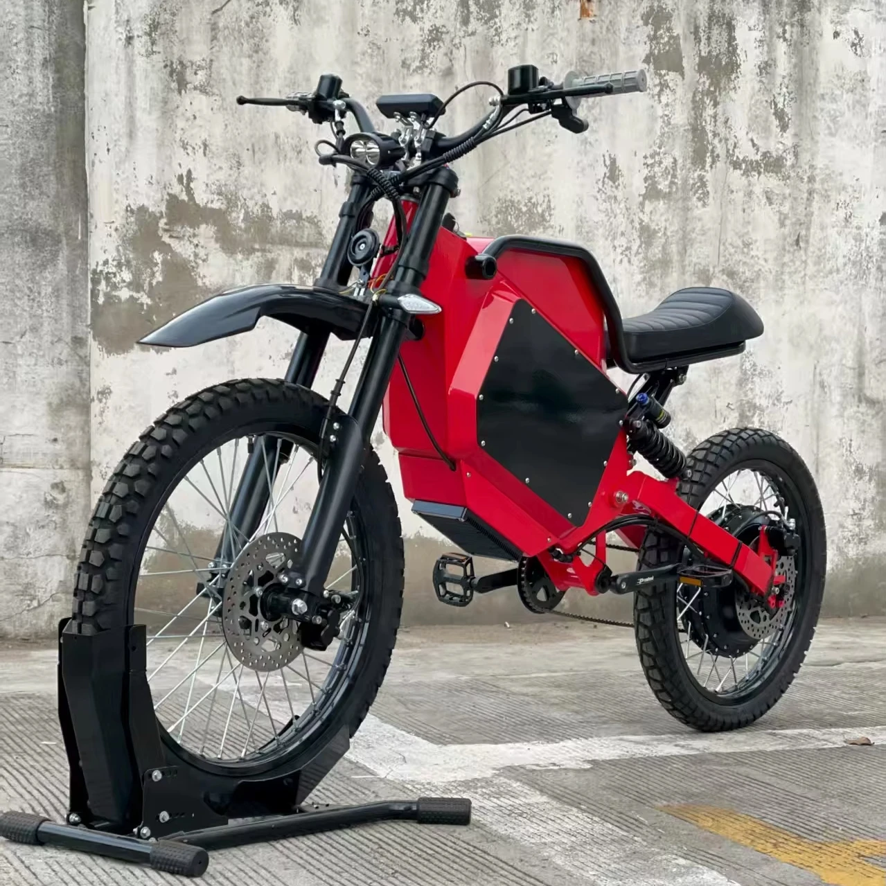 Stealth Bomber Electric Bike With Strong 84V 75AH Lithium Battery Single Speed Mountain Bicycle