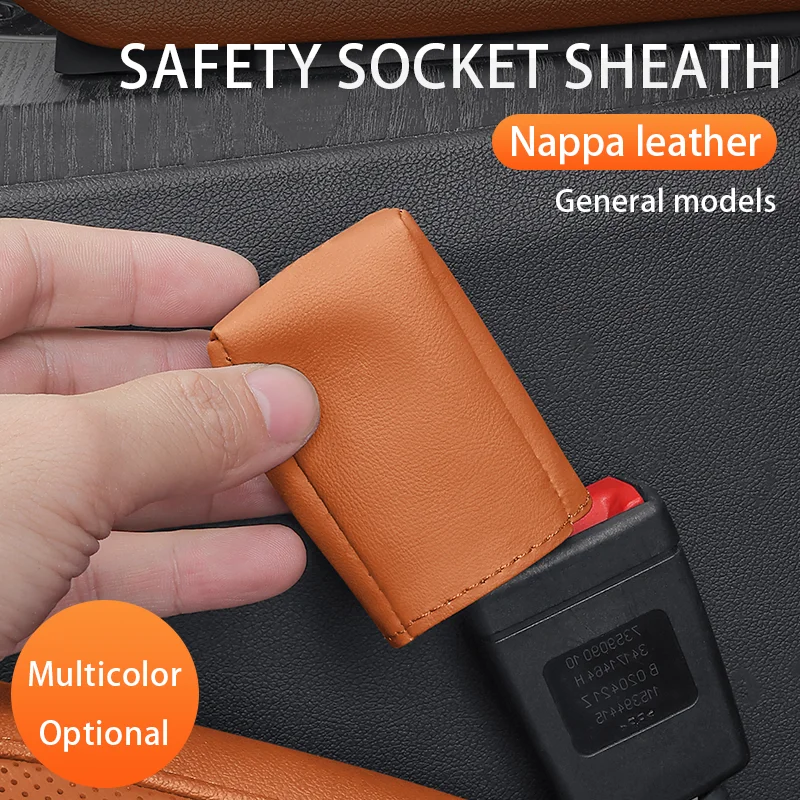 Car Seat Belt Button Leather Protective Cover Anti Scratch Seatbelt Button Protector Seat Belt Protection Cover seat belt covers seat belt protection seat belt protector