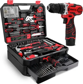 276-Piece Tool Set Kit with 12V Cordless Power Drill Driver with Drawer, Drill Set Perfect for Homeowner, Diyer, Handyman 1