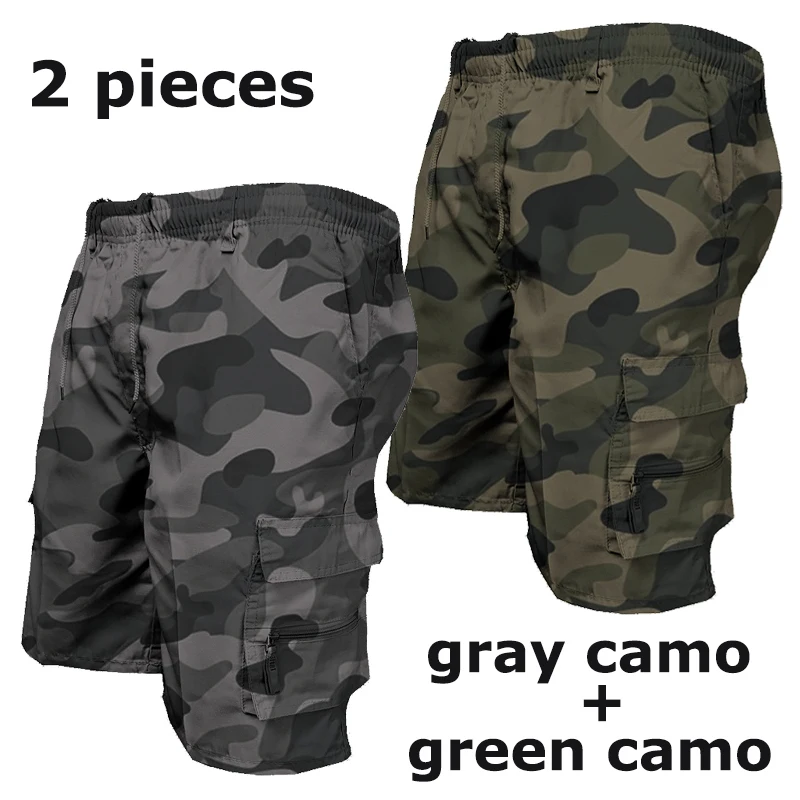 Shorts Cargo Masculino - Secagem Rápida, Confortável E Com 5 Bolsos - Verde Militar Tamanho 41