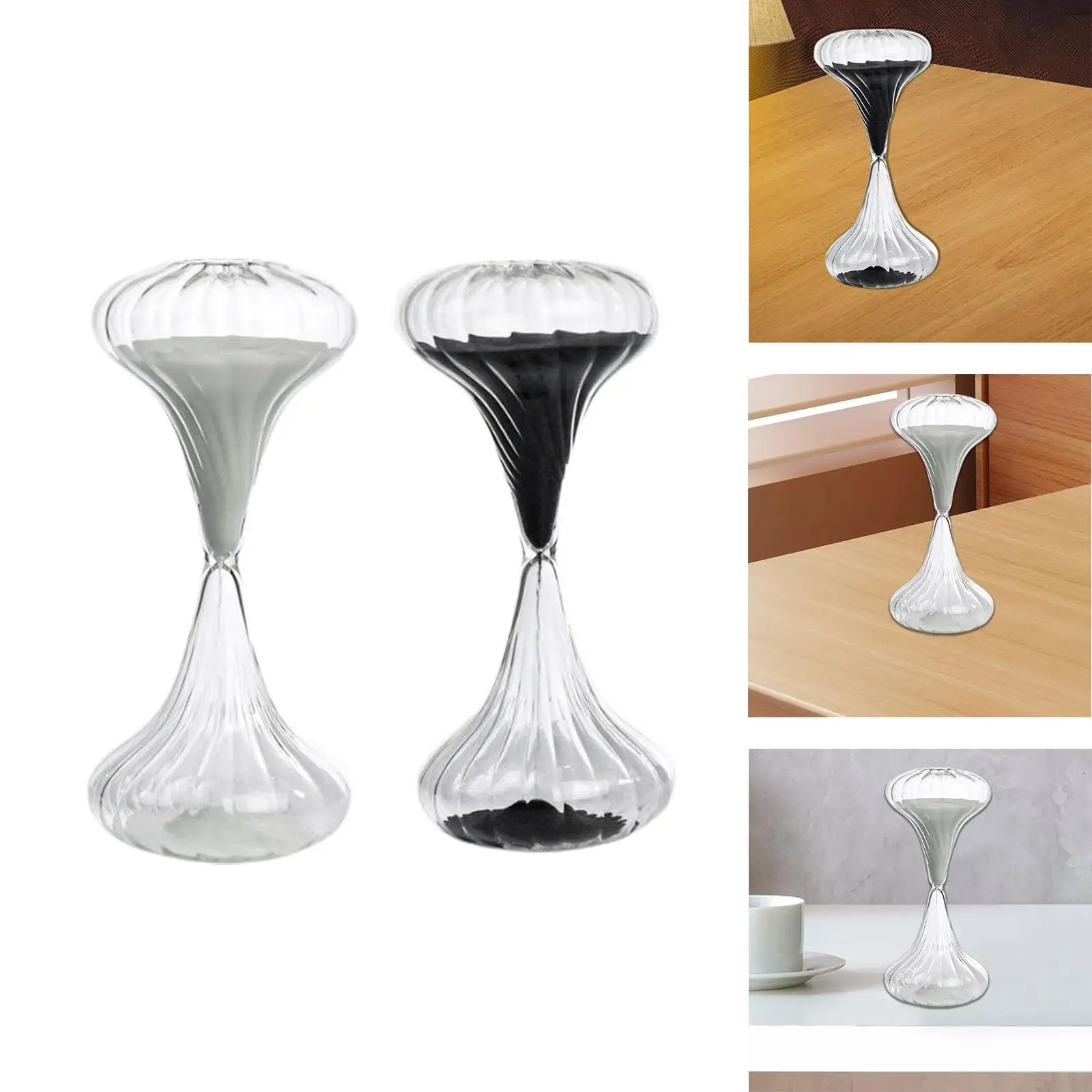 Glass Hourglass Valentine's Day Gift Creative Home Furnishings Hourglass Timer for Office Cabinet Bedroom Tabletop Festival