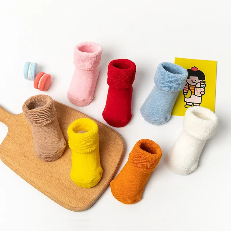 Baby Accessories Baby New Year Socks Girl Newborn Cute Warm Red Socks for Girl 2 Years Non-slip Floor Cotton Children baby socks