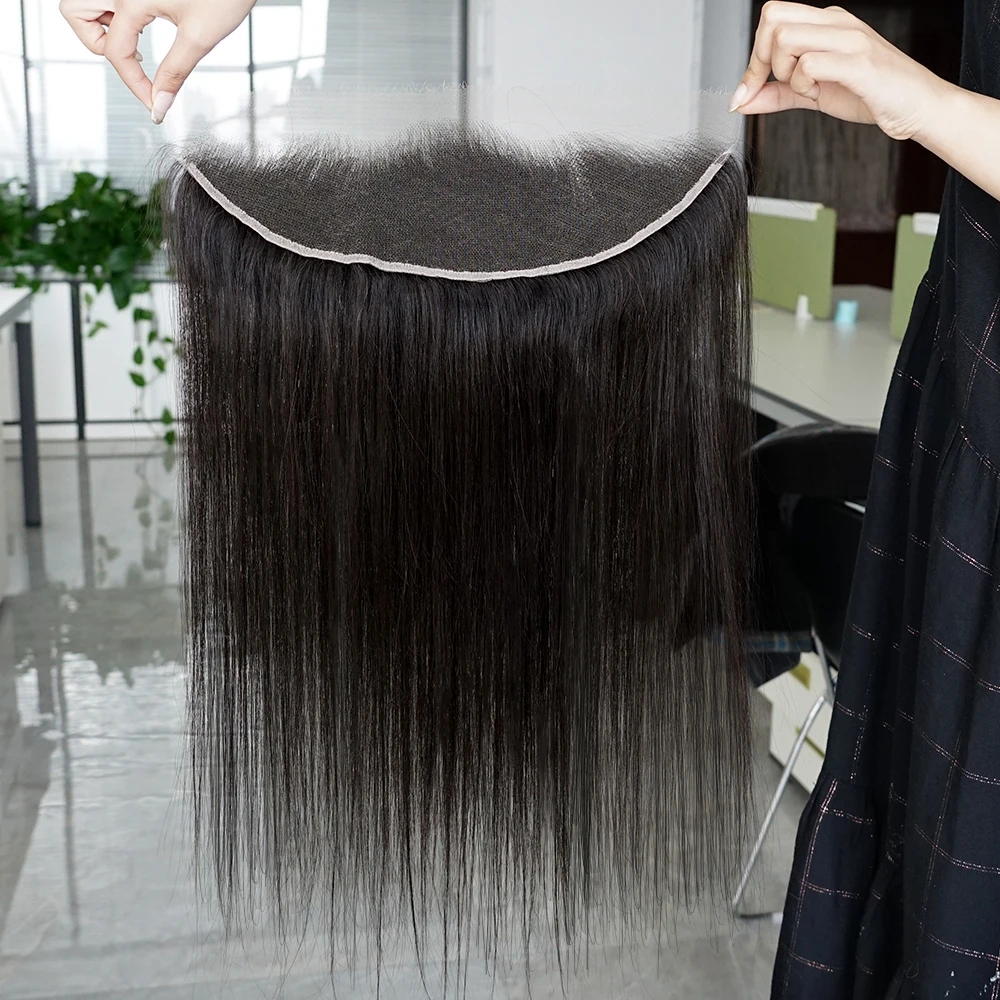 Human Hair Closure Human Hair Lace Frontal HD 5x5 13x4 Transparent Invisible Lace Free Part Straight