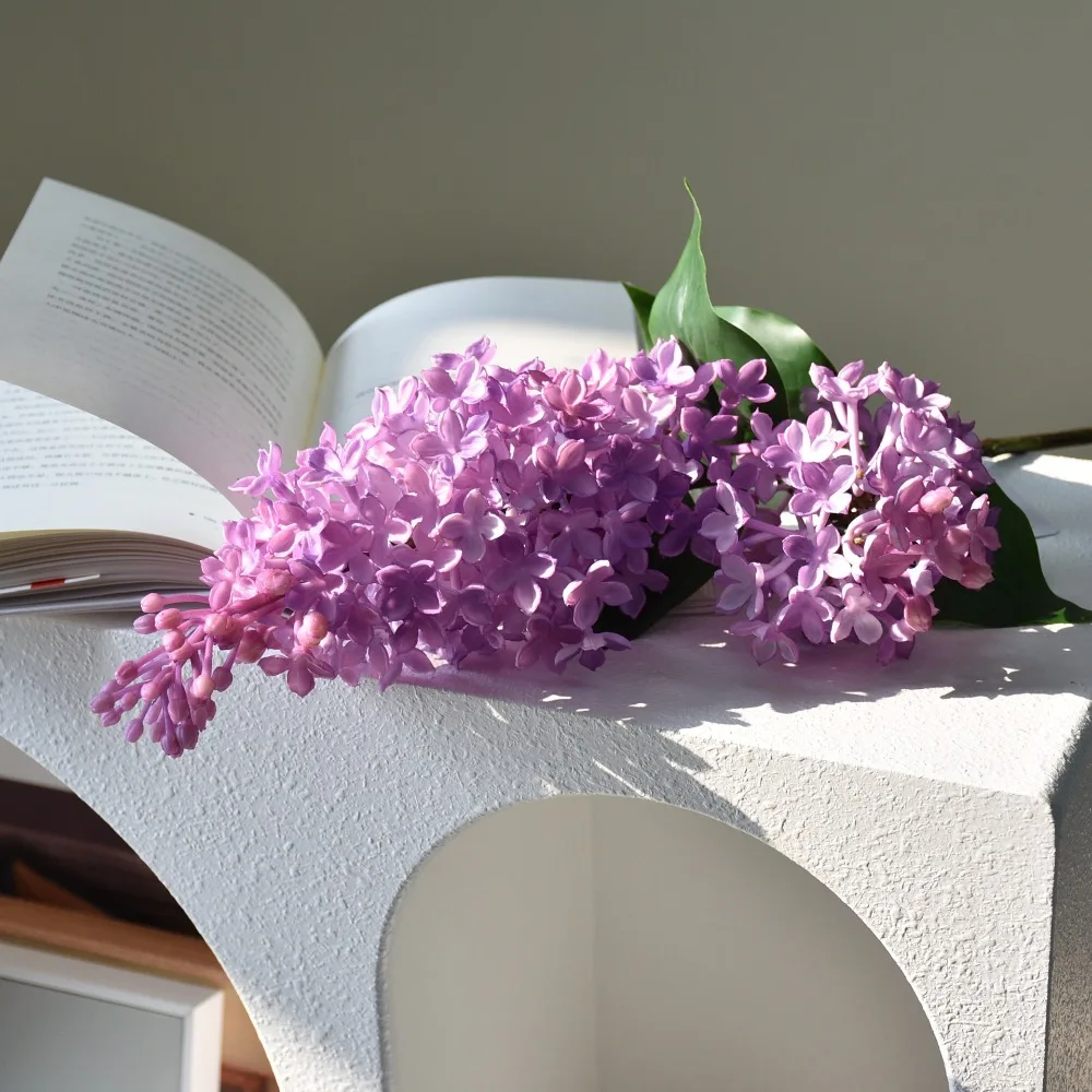 Elegant Pink Silicone Lilac Flower - 75 cm Faux Floral Wedding Decoration