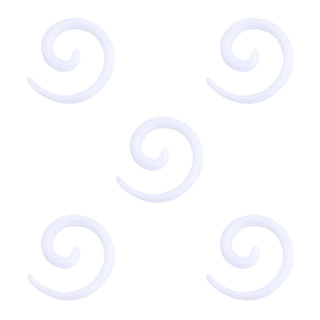 1.2-8mm Acrylic Spiral Ear Gauges Fake Ear Tapers Stretching Plugs Tunnel Expanders Earlobe Cartilage Body Piercing Jewelry